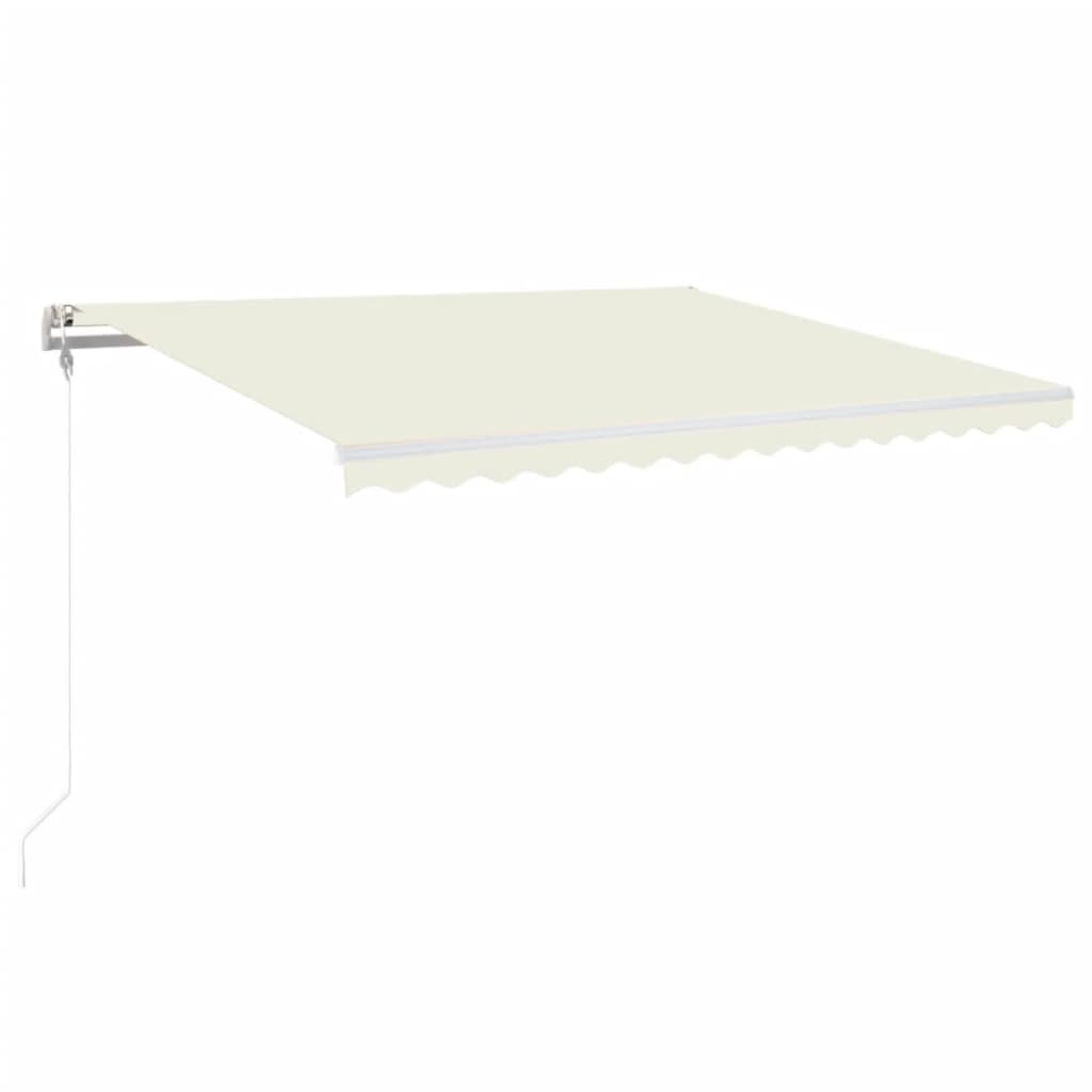 VidaXL Luifel automatisch uittrekbaar 400x350 cm crèmekleurig
