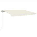 VidaXL Luifel automatisch uittrekbaar 400x350 cm crèmekleurig