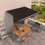 VidaXL Luifel automatisch uittrekbaar 400x350 cm antracietkleurig