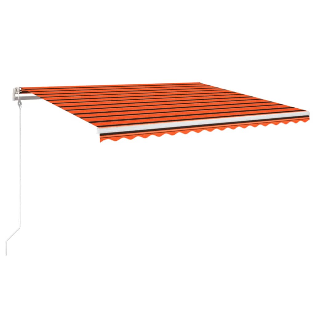 VidaXL Luifel automatisch uittrekbaar 400x350 cm oranje en bruin