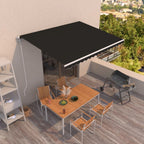 VidaXL Luifel automatisch uittrekbaar 450x350 cm antracietkleurig