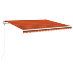 VidaXL Luifel automatisch uittrekbaar 450x350 cm oranje en bruin