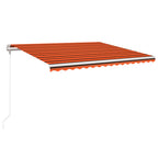 VidaXL Luifel automatisch met LED windsensor 450x350 cm oranje bruin