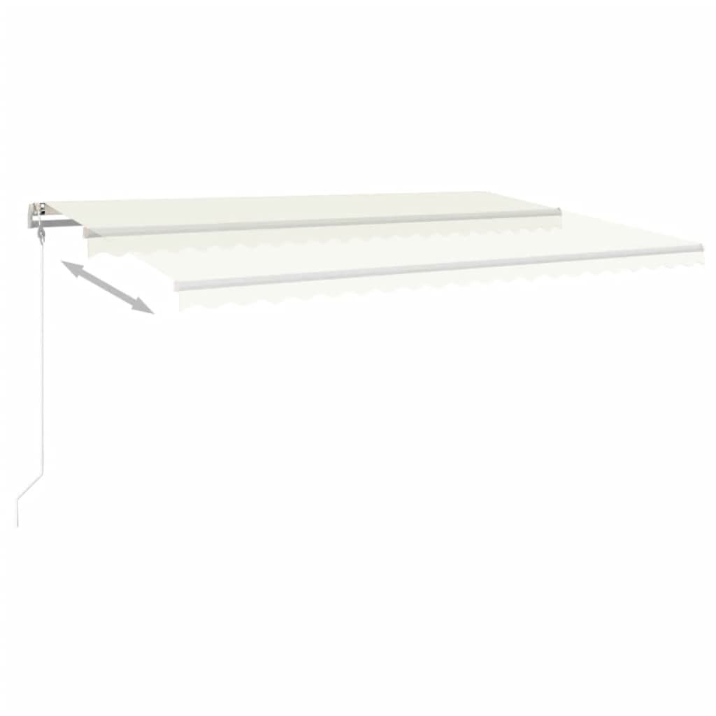 VidaXL Luifel automatisch uittrekbaar 500x350 cm crèmekleurig