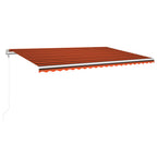 VidaXL Luifel automatisch uittrekbaar 500x350 cm oranje en bruin