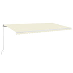 VidaXL Luifel handmatig uittrekbaar 600x350 cm crèmekleurig