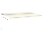 VidaXL Luifel handmatig uittrekbaar 600x350 cm crèmekleurig