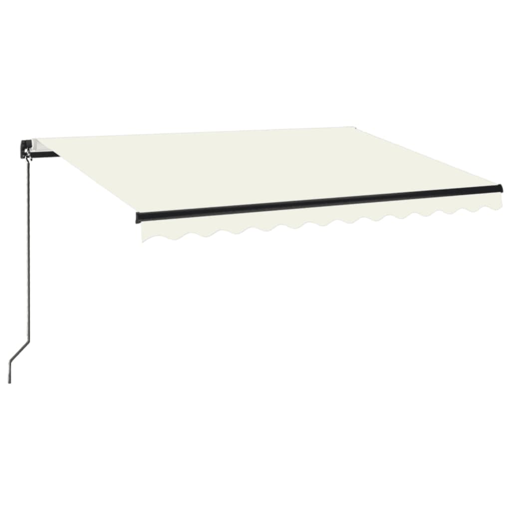 VidaXL Luifel handmatig uittrekbaar 350x250 cm crèmekleurig