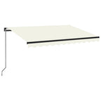 VidaXL Luifel handmatig uittrekbaar 350x250 cm crèmekleurig