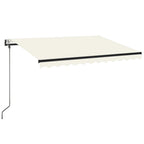 VidaXL Luifel automatisch met LED en windsensor 350x250 cm crèmekleur