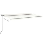 VidaXL Luifel automatisch uittrekbaar 500x300 cm crèmekleurig