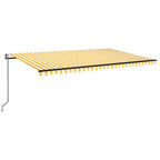 VidaXL Luifel automatisch met LED en windsensor 500x350 cm geel wit