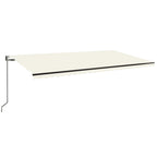 VidaXL Luifel automatisch met LED en windsensor 600x350 cm crèmekleur
