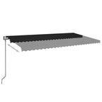 VidaXL Luifel automatisch met LED en windsensor 600x350 cm antraciet