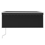 Vidaxl luifel met rolgordijn, led en windsensor 3,5x2,5 m antraciet