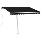 VidaXL Luifel vrijstaand handmatig uittrekbaar 300x250 cm antraciet