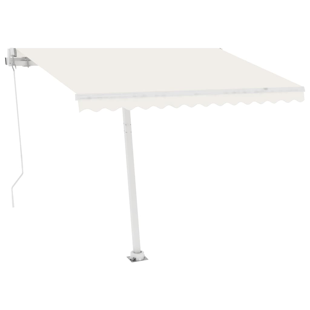 VidaXL Luifel vrijstaand automatisch 300x250 cm crèmekleurig