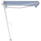 VidaXL Luifel vrijstaand automatisch 350x250 cm blauw en wit