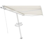 VidaXL Luifel vrijstaand automatisch 350x250 cm crèmekleurig
