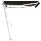 VidaXL Luifel automatisch met LED en windsensor 350x250 cm antraciet