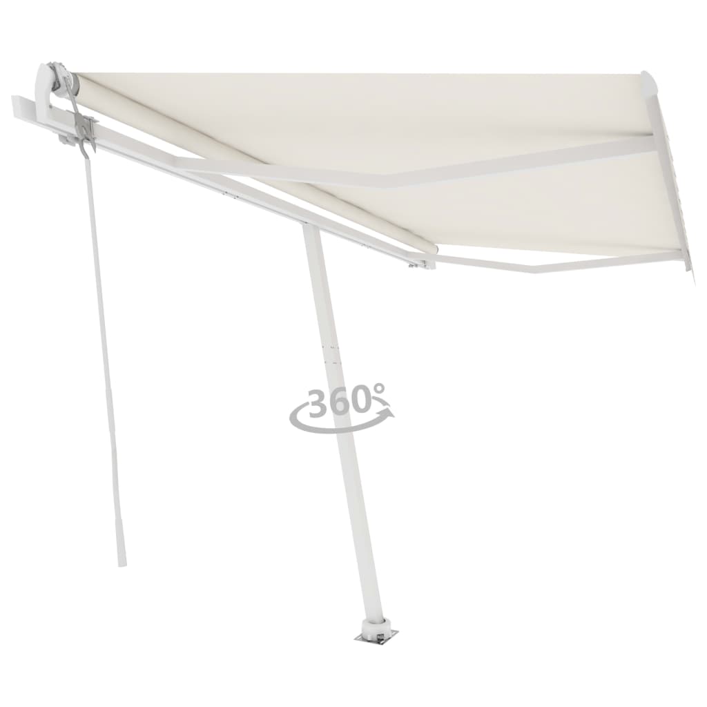 VidaXL Luifel vrijstaand automatisch 400x300 cm crèmekleurig