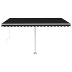 VidaXL Luifel vrijstaand handmatig uittrekbaar 450x300 cm antraciet