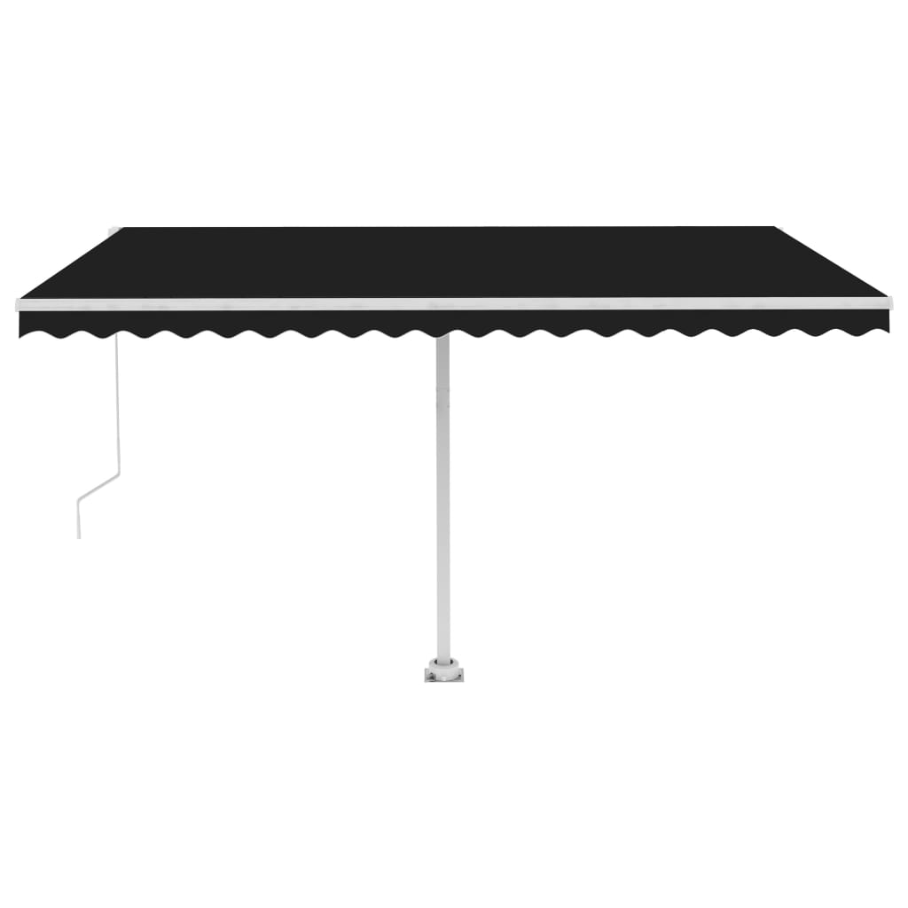 VidaXL Luifel vrijstaand handmatig uittrekbaar 450x300 cm antraciet