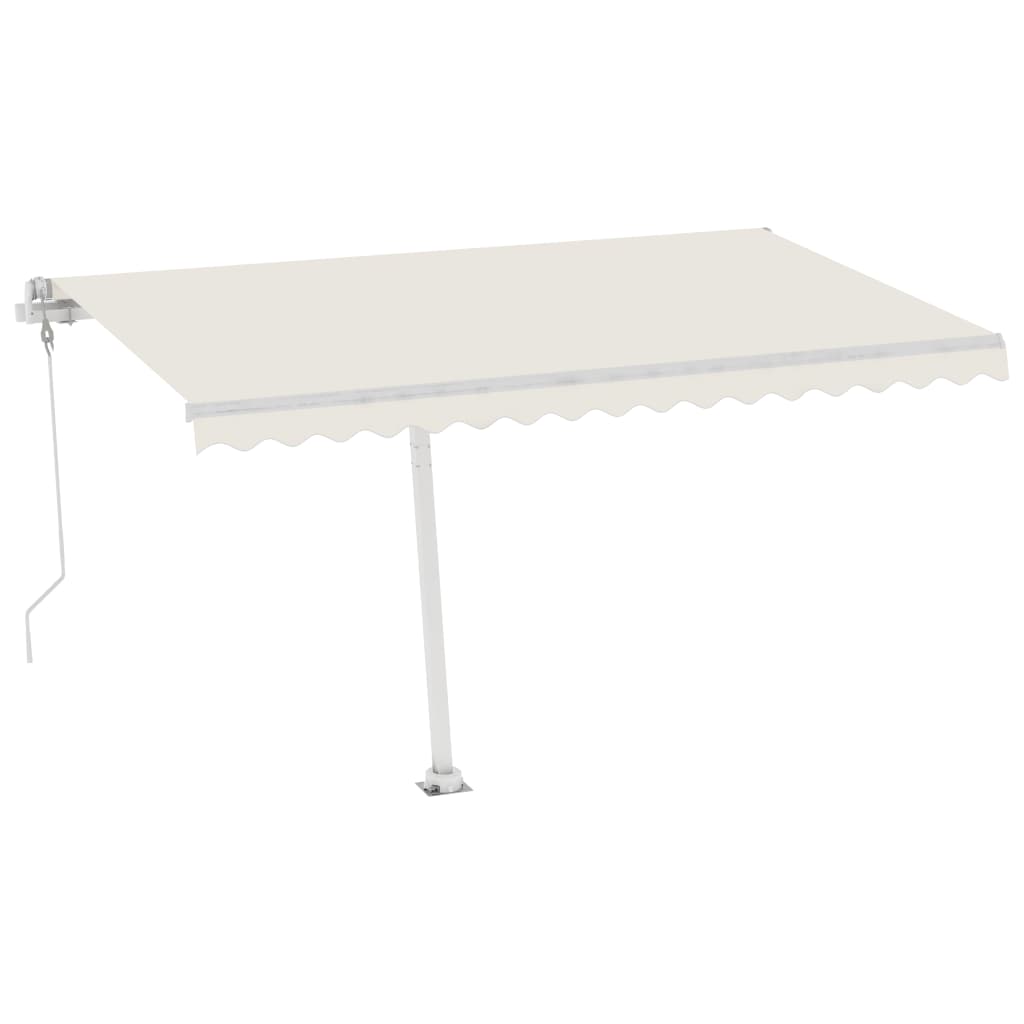 VidaXL Luifel vrijstaand automatisch 450x300 cm crèmekleurig