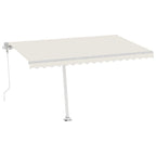 VidaXL Luifel vrijstaand automatisch 450x300 cm crèmekleurig