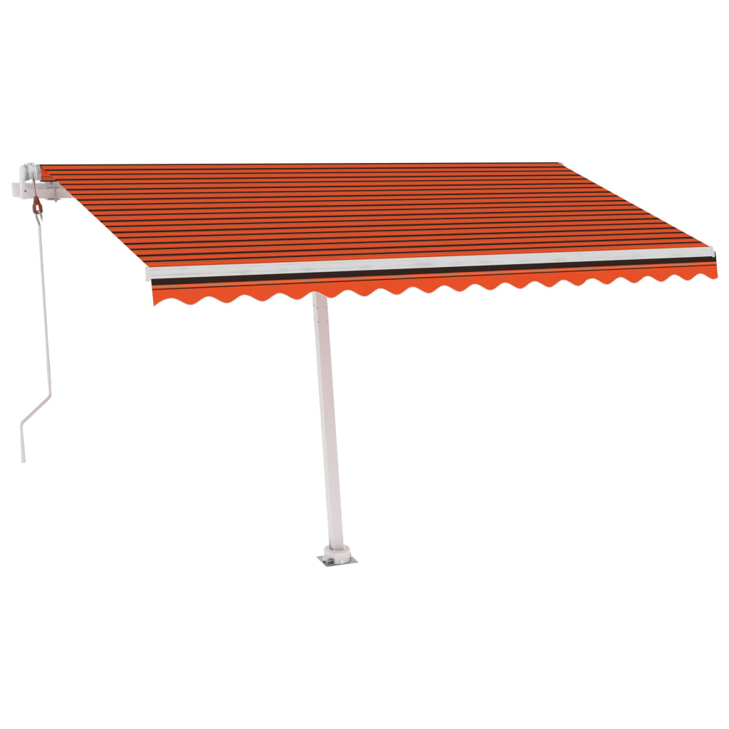 VidaXL Luifel vrijstaand automatisch 450x300 cm oranje en bruin