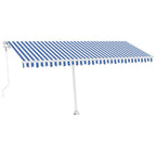VidaXL Luifel vrijstaand automatisch 500x300 cm blauw en wit