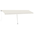 VidaXL Luifel vrijstaand handmatig uittrekbaar 600x300 cm crèmekleurig