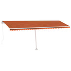 VidaXL Luifel vrijstaand handmatig uittrekbaar 600x300 cm oranje bruin