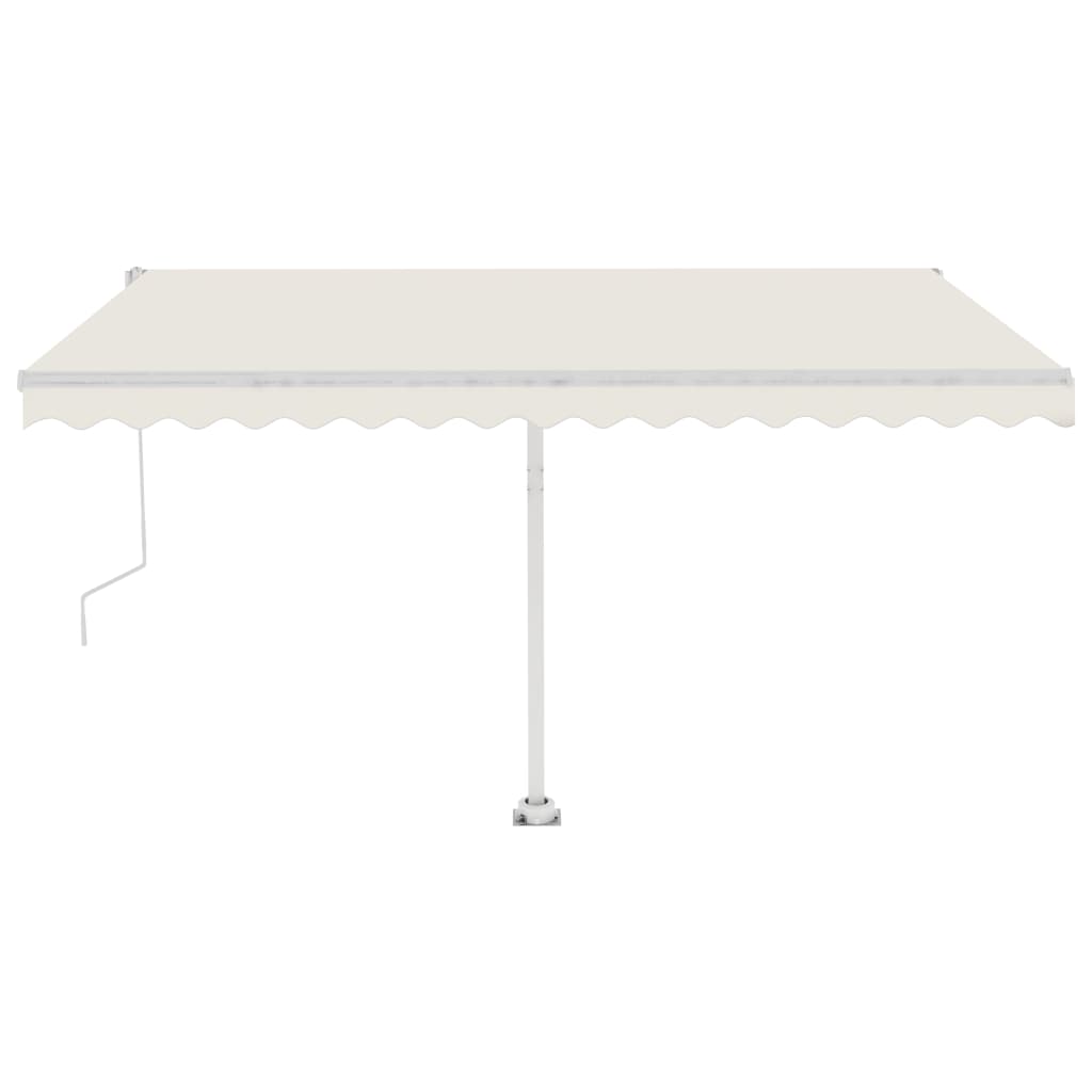 VidaXL Luifel vrijstaand automatisch 400x350 cm crèmekleurig