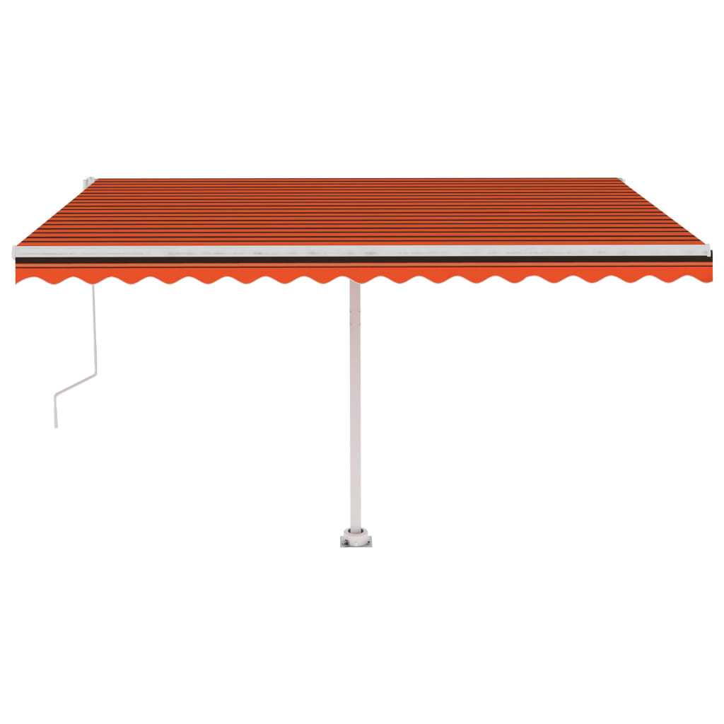 VidaXL Luifel vrijstaand automatisch 400x350 cm oranje en bruin