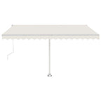 VidaXL Luifel vrijstaand automatisch 450x350 cm crèmekleurig