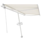 VidaXL Luifel vrijstaand automatisch 450x350 cm crèmekleurig