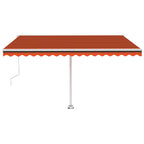 VidaXL Luifel vrijstaand automatisch 450x350 cm oranje en bruin