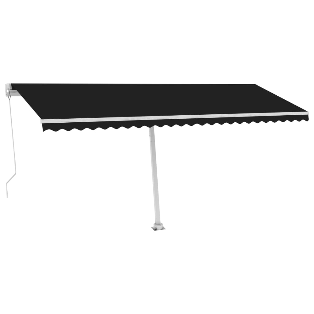 VidaXL Luifel vrijstaand handmatig uittrekbaar 500x350 cm antraciet
