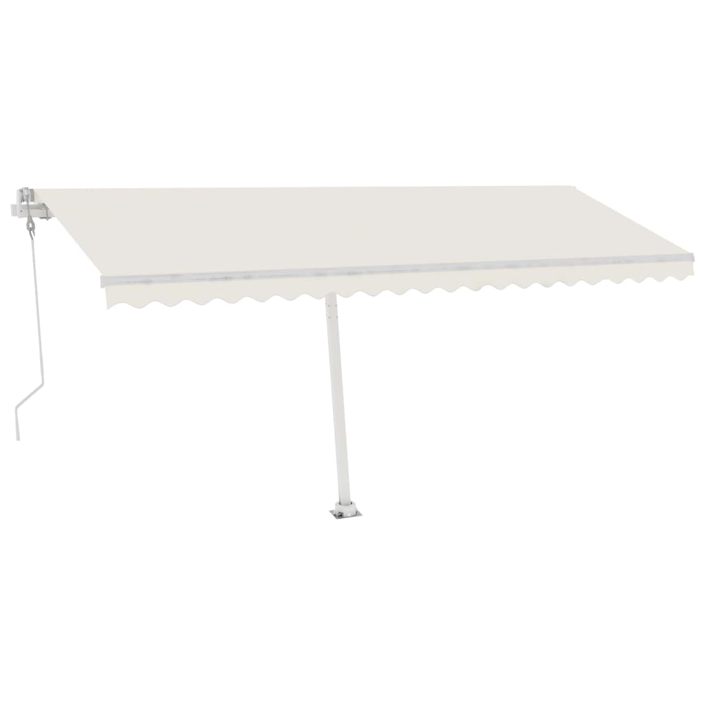 VidaXL Luifel vrijstaand automatisch 500x350 cm crèmekleurig