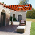 VidaXL Luifel vrijstaand automatisch 500x350 cm oranje en bruin