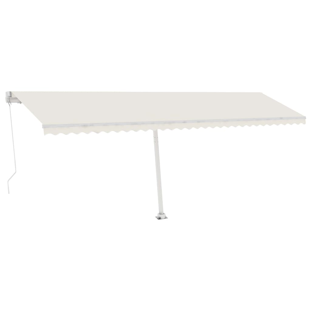VidaXL Luifel vrijstaand handmatig uittrekbaar 600x350 cm crèmekleurig