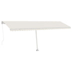 VidaXL Luifel vrijstaand handmatig uittrekbaar 600x350 cm crèmekleurig