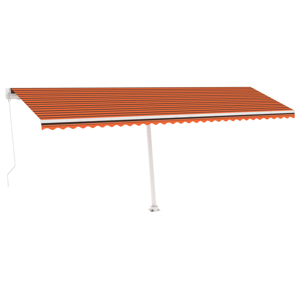 VidaXL Luifel vrijstaand handmatig uittrekbaar 600x350 cm oranje bruin