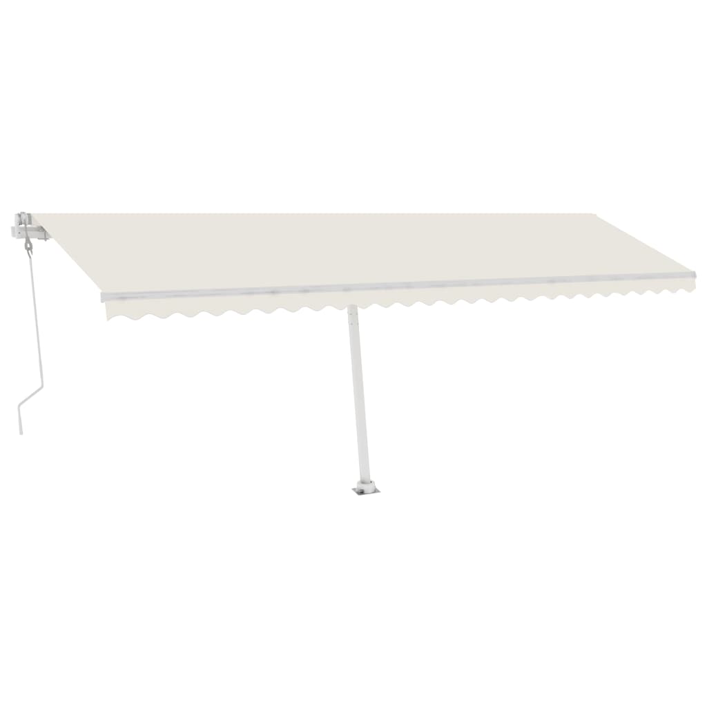 VidaXL Luifel vrijstaand automatisch 600x350 cm crèmekleurig