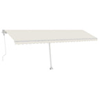 VidaXL Luifel vrijstaand automatisch 600x350 cm crèmekleurig
