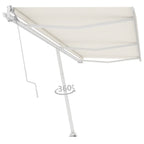 VidaXL Luifel vrijstaand automatisch 600x350 cm crèmekleurig