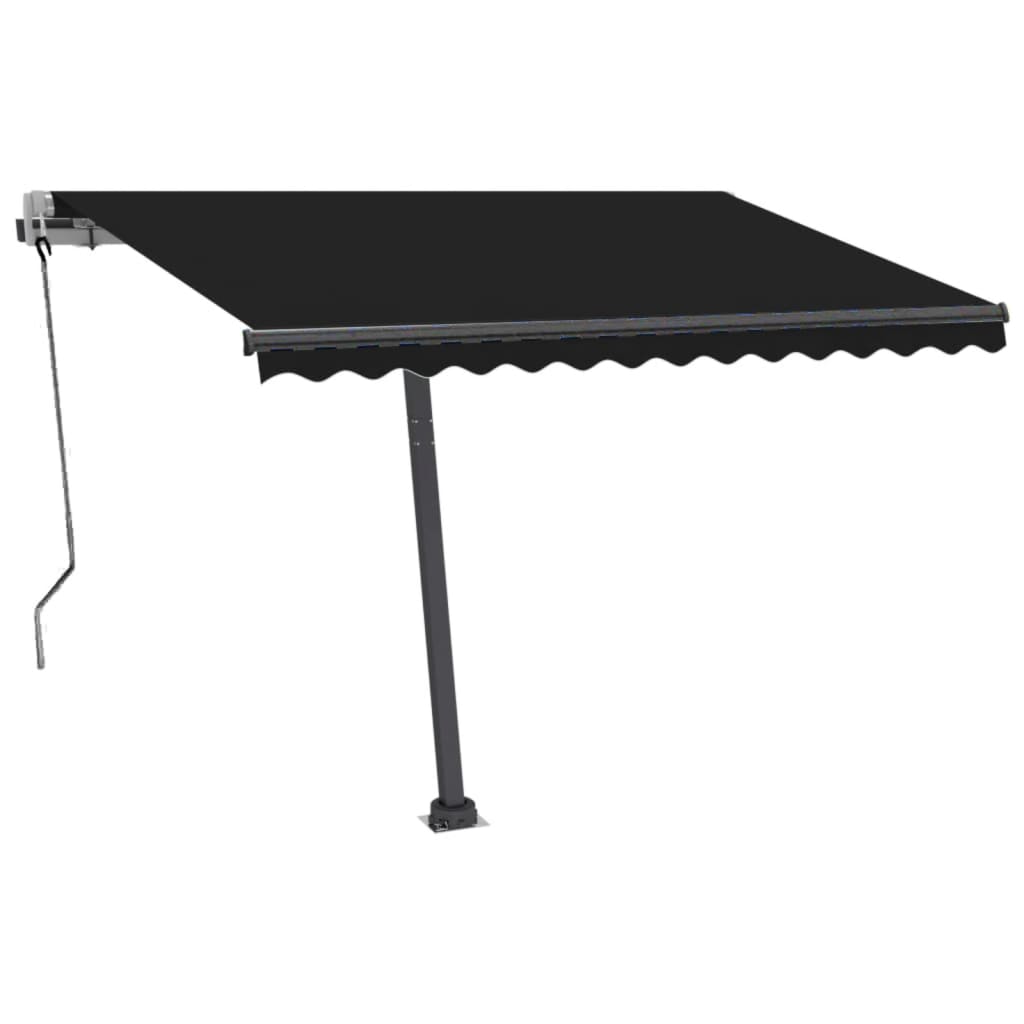 VidaXL Luifel automatisch met LED en windsensor 300x250 cm antraciet