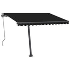 VidaXL Luifel automatisch met LED en windsensor 300x250 cm antraciet