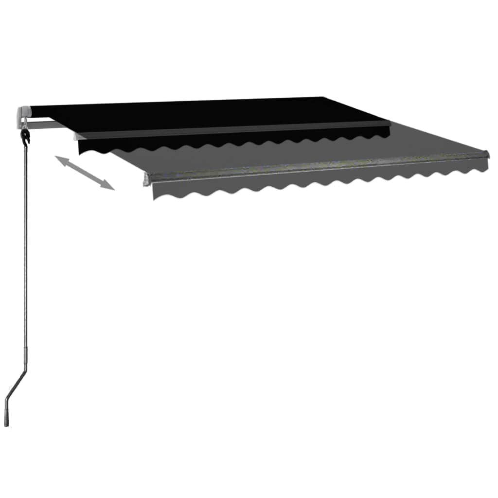 VidaXL Luifel automatisch met LED en windsensor 300x250 cm antraciet